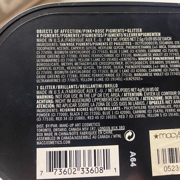 Mac cosmetics objects of affection pink and rose pigments and glitter - Picture 4 of 4